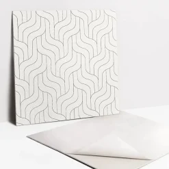 Carreaux vinyle 30x30 cm Lignes régulières 9 pcs-Tulup Best