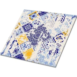 Tulup Carreaux vinyle 30x30 cm Azulejos vintage 9 pcs