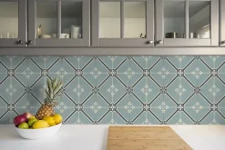 Tulup Carreaux vinyle 30x30 cm Ornement royal 9 pcs