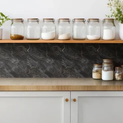 Tulup Carreaux vinyle 30x30 cm marbre foncé 9 pcs