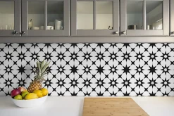 Carreaux vinyle 30x30 cm Géométrie en étoile 9 pcs-Tulup New