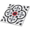 Tulup Carreaux vinyle 30x30 cm Fleurs et motifs royaux 9 pcs