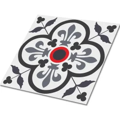 Tulup Carreaux vinyle 30x30 cm Fleurs et motifs royaux 9 pcs