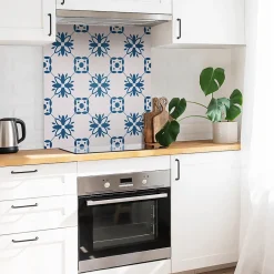 Tulup Carreaux vinyle 30x30 cm Ornement floral 9 pcs