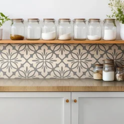 Tulup Carreaux vinyle 30x30 cm Formes décoratives 9 pcs