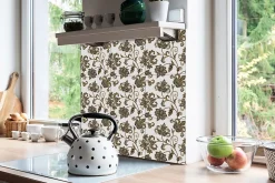 Carreaux vinyle 30x30 cm Décoration florale 9 pcs-Tulup