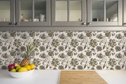 Carreaux vinyle 30x30 cm Décoration florale 9 pcs-Tulup