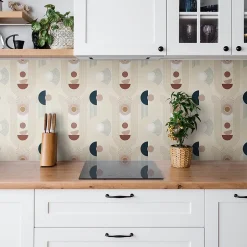 Carreaux vinyle 30x30 cm Formes géométriques bohèmes 9 pcs-Tulup