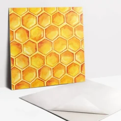 Tulup Carreaux vinyle 30x30 cm Dessin en nid d'abeille 9 pcs