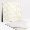 Tulup Carreaux vinyle 30x30 cm Géométrie dorée 9 pcs