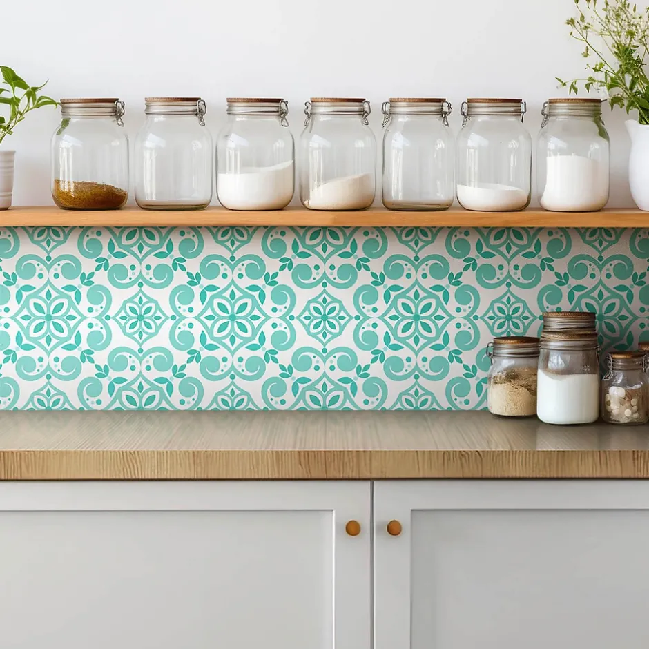 Tulup Carreaux vinyle 30x30 cm Formes décoratives 9 pcs