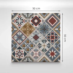 Tulup Carreaux vinyle 30x30 cm Lignes abstraites 9 pcs