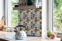 Carreaux vinyle 30x30 cm Mosaïque orientale 9 pcs-Tulup