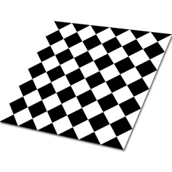 Carreaux vinyle 30x30 cm Damier incliné 9 pcs-Tulup