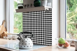 Carreaux vinyle 30x30 cm Damier incliné 9 pcs-Tulup