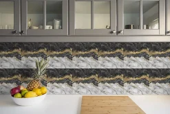 Tulup Carreaux vinyle 30x30 cm Plage de marbre 9 pcs