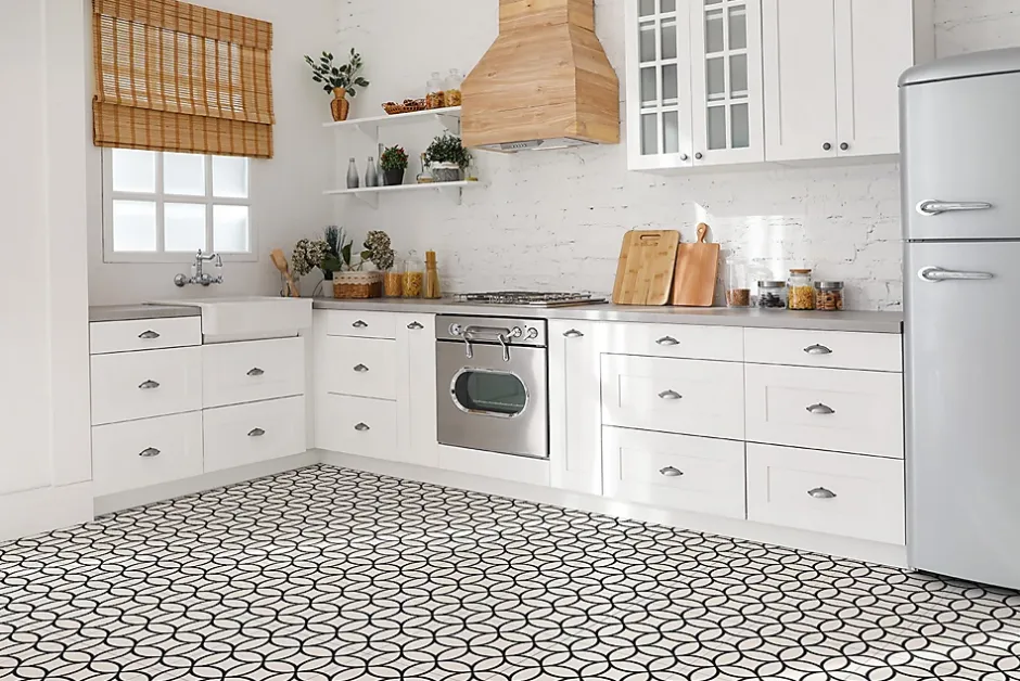 Tulup Carreaux vinyle 30x30 cm Cercles géométriques 9 pcs