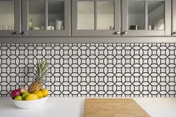 Tulup Carreaux vinyle 30x30 cm Cercles géométriques 9 pcs