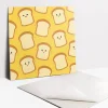 Tulup Carreaux vinyle 30x30 cm Toast souriant au dessin animé 9 pcs
