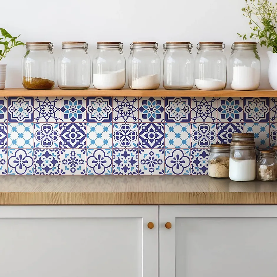 Tulup Carreaux vinyle 30x30 cm Carreaux décoratifs 9 pcs