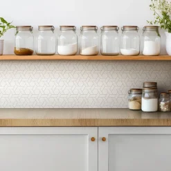 Tulup Carreaux vinyle 30x30 cm Composition géométrique 9 pcs