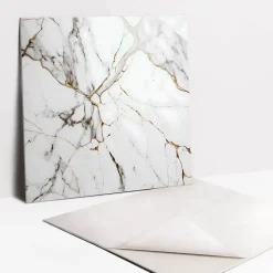 Tulup Carreaux vinyle 30x30 cm Marbre et or tendance 9 pcs