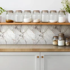 Tulup Carreaux vinyle 30x30 cm Marbre et or tendance 9 pcs