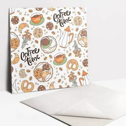 Tulup Carreaux vinyle 30x30 cm C'est l'heure du café 9 pcs