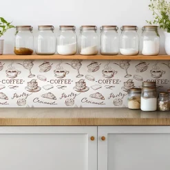 Carreaux vinyle 30x30 cm Thème du café 9 pcs-Tulup Clearance