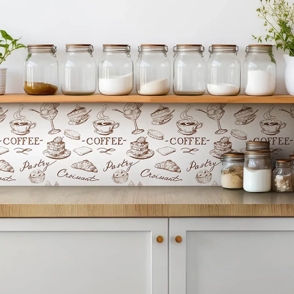 Carreaux vinyle 30x30 cm Thème du café 9 pcs-Tulup Clearance