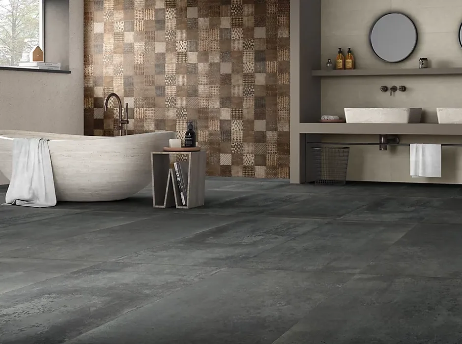 Carrelage Absolute Elements Petrol - Mat 120 x 60cm ( vendu par boite de 1,44 m² )-Mariner Online