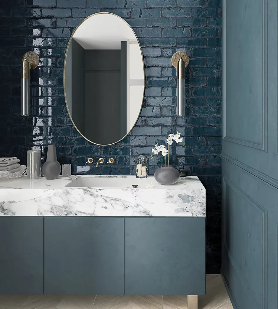 Carrelage Alma Azul - brillant 30 x 10cm ( vendu par boite de 1,14 m² )-Bestile Discount