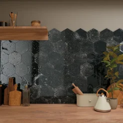 Carrelage Alma Noir - brillant 30 x 10cm ( vendu par boite de 1,14 m² )-Bestile Clearance