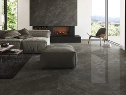 Carrelage Aspect marbre Lumos noir poli 80x80 cm-Tinker Outlet