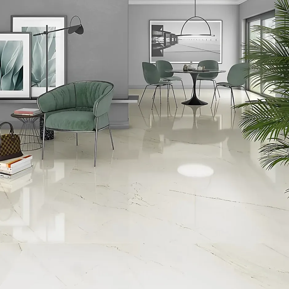 Tinker Carrelage Aspect marbre Marbella blanc nagoya 80x80 cm