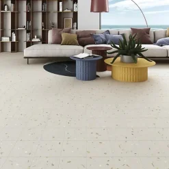 Carrelage Aspect terrazzo Aroma blanc 20x20 cm-Tinker Discount