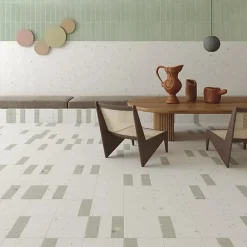 Carrelage Aspect terrazzo Aroma vert grain 20x20 cm-Tinker Online