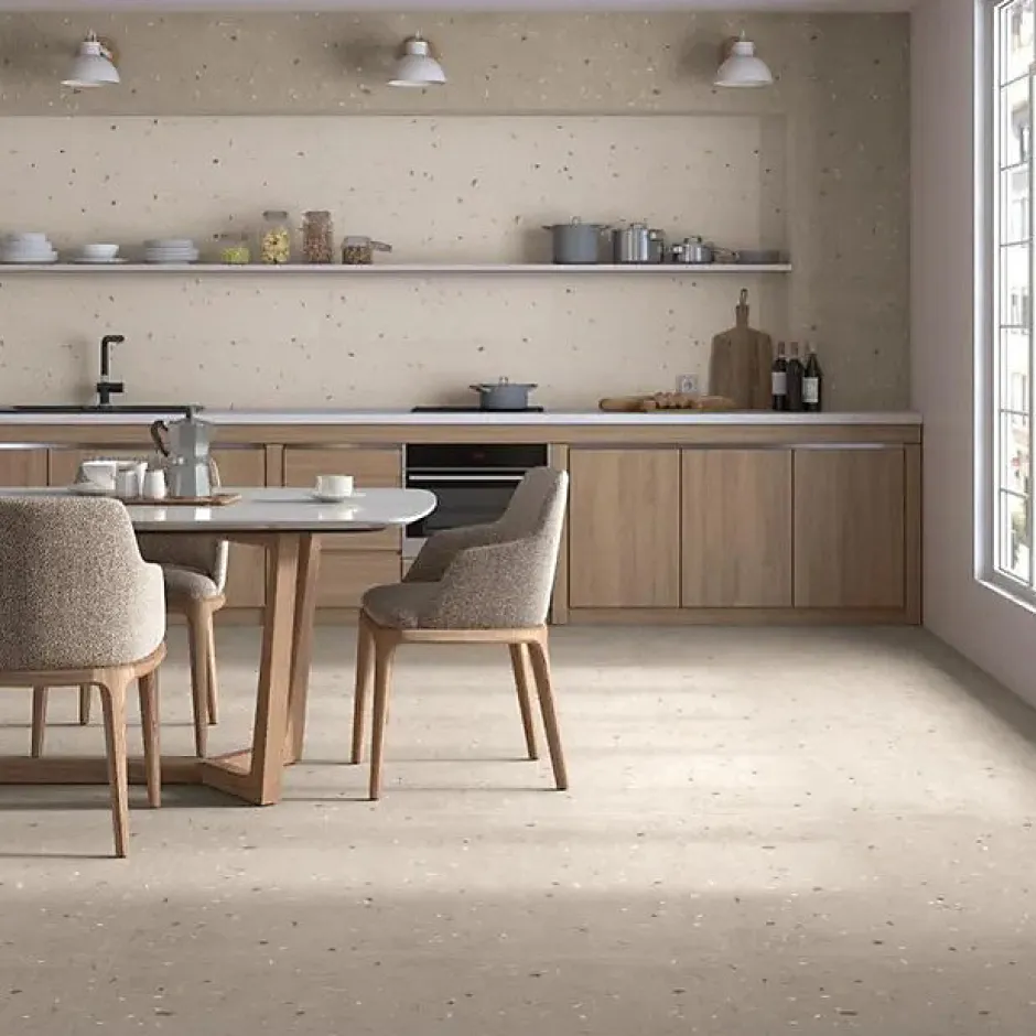 Carrelage Aspect terrazzo Aroma gris 20x20 cm-Tinker Hot