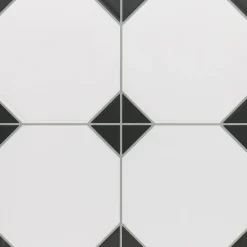 Concept Mosaïque carrelage cabochon CHIC BLACK 33x33cm imitation carreaux ciment