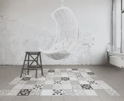 Carrelage carreau ciment 20x20 cm décor Patchwork 12 Pieces Mix - vendu par boite de 0,48 m2 soit 12 carreaux --Carrelage Signature Online