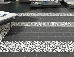 Carrelage carreaux de ciment Villa noir encanto 20x20 cm-Tinker