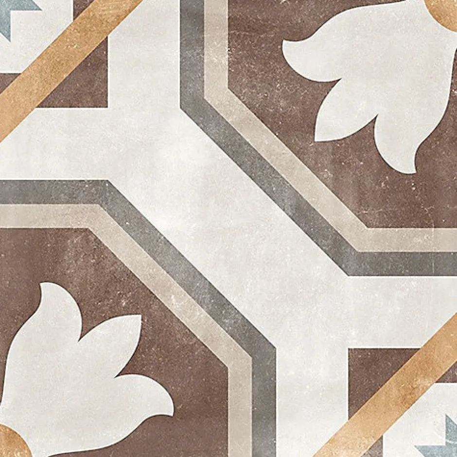 Tinker Carrelage Carreaux de ciment Cambera Fleurys motif 60x60 cm