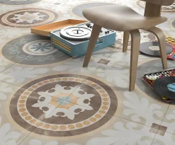 Tinker Carrelage Carreaux de ciment Cambera Fleurys motif 60x60 cm