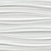 Ro'Ma Carrelage Carrelage 3D Blanc Wave 80x40x1 cm Mat Cavaro - Mur intérieur (vendu par carton de 1,28 m²) -