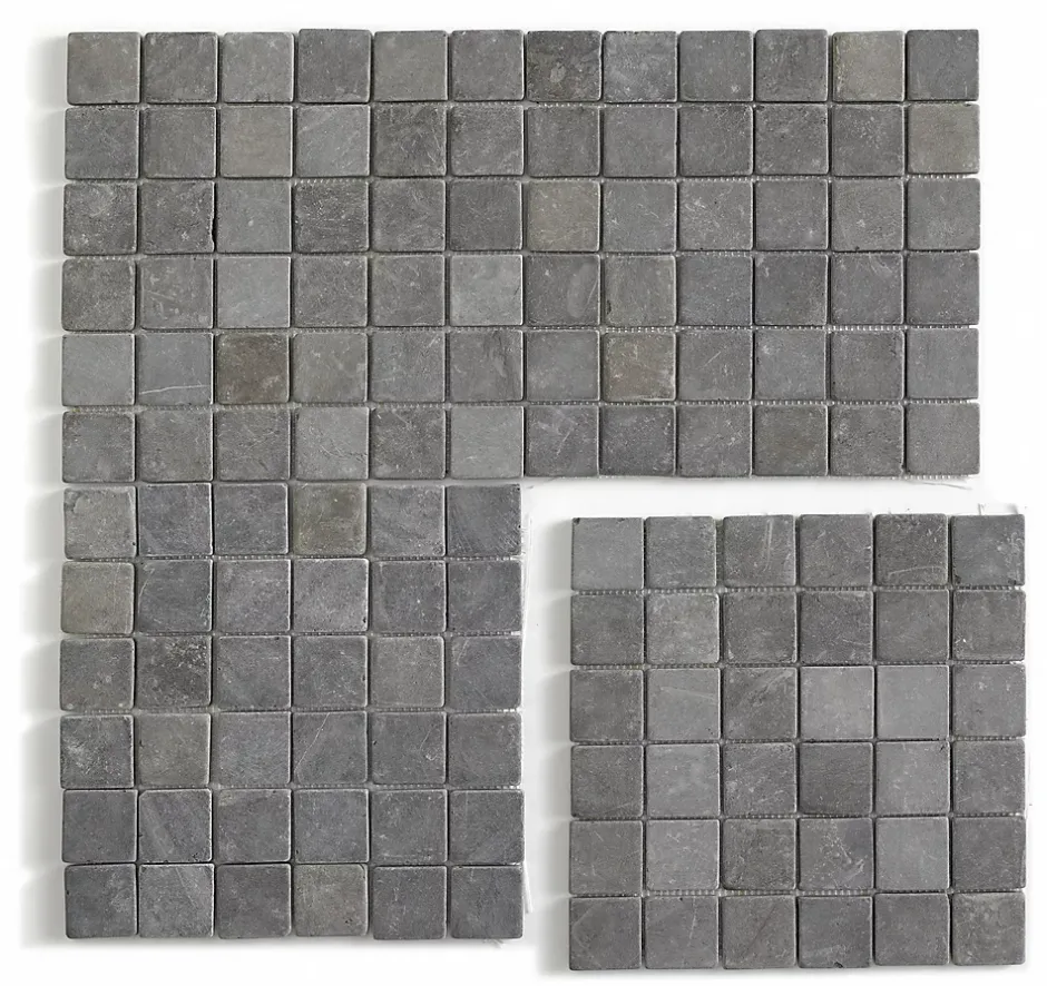 Carrelage de mosaïque (Boite de 1m²) / Plaque mosaïque mur et sol en marbre naturel coloris gris - 30 x 30 cm-Pegane Clearance