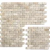 Carrelage de mosaïque (Boite de 1m²) / Plaque mosaïque mur et sol en marbre naturel coloris beige mat - 30 x 30 cm-Pegane Discount
