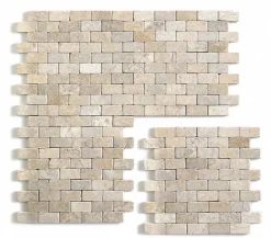 Carrelage de mosaïque (Boite de 1m²) / Plaque mosaïque mur et sol en marbre naturel coloris beige mat - 30 x 30 cm-Pegane Discount