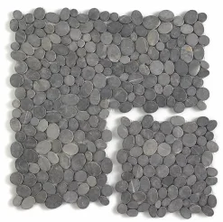 Carrelage de mosaïque (Boite de 1m²) / Plaque mosaïque mur et sol en marbre naturel coloris gris mat - 33 x 33 cm-Pegane Clearance