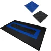 MonsterShop Carrelage de Sol Ventilé Pour Garage Avec Bordure (90 x Noir & 30 Bleu)