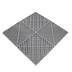 Carrelage de Sol Ventilé Pour Garage x225 Avec Bordure (Gris)-MonsterShop Hot
